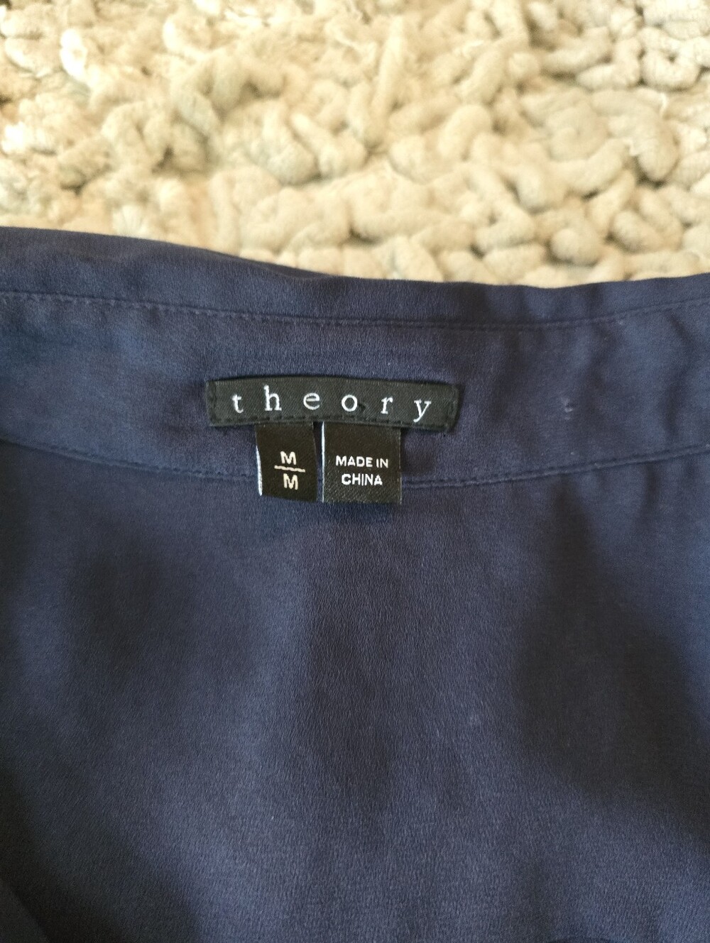 Theory Semi-Sheer "Yarine" Blouse Medium - Picture 3 of 10